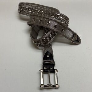 Belt Silver Mesh Chain Mens Belt